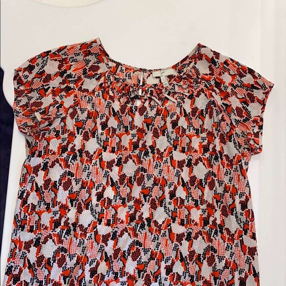 Joie Poppy Bartlett silk blouse